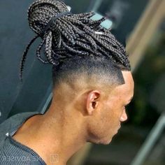 Man Bun Styles, Box Braids Men, New Braided Hairstyles, Braid Styles For Men, Man Bun Hairstyles, Cornrow Hairstyles For Men, Different Braids