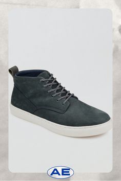 Leather upper/Lace-up closure/Mesh lining/Padded footbed/EVA sole/Not eligible for promotions | Only ships within the USA Casual High-top Sneakers With Contrast Sole For Outdoor, High-top Suede Sneakers With Leather Footbed, Suede Sneakers For Outdoor Spring Activities, Outdoor Suede Sneakers For Spring, Casual Suede High-top Sneakers For Fall, Spring Outdoor Suede Sneakers, Casual Suede High-top Sneakers With Textured Sole, Sporty Lace-up Sneakers With Leather Footbed, Spring Leather Footbed Lace-up Sneakers