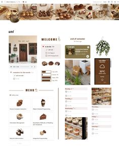 an image of a website page with food items on it, including breads and pastries