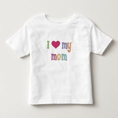 Colorful chunky text reads "I (Heart) My Mom" Big Sister To Twins, Family Adoption, I Love My Mom, Baby Halloween Outfits, Love My Mom, Twin Shirts, Twin Toddlers, Adoption Gifts, Personalized Baby Clothes