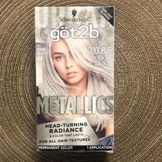 Schwarzkopf Got2b Metallics Permanent Hair Color Silver M71 Pm53 Got2b Metallics, Metallic Hair Dye, Metallic Hair Color, Silver Hair Dye, Schwarzkopf Got2b, Κούρεμα Bob, Grey Hair Dye, Silver Hair Color, Silver Grey Hair