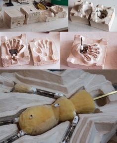 there are many different pictures of handprints and tools in the shape of human hands