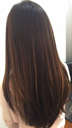 Brazilian balayage on straight hair. More Balayage Straight, Balayage Straight Hair, Black Hair Balayage, Straight Black Hair, Straight Hair Cuts, Long Brown Hair, Haircuts Straight Hair, Hair Images, Long Layered Hair