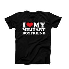 I Love My Military Boyfriend T-Shirt, Military Relationship T-Shirt, Proud Military Girlfriend Gift Shirt, Custom Military Couple T-Shirt by perfectteesonline on Etsy Military Boyfriend, Military Couple, Military Relationships, Military Couples, Military Girlfriend, Unisex Shorts