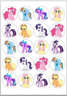 an image of many different ponys in the same circle