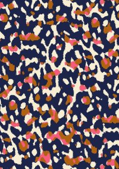 an animal print pattern in blue and pink