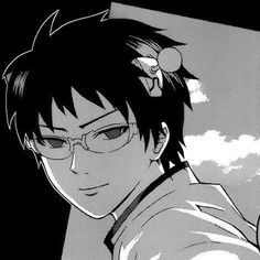 an anime character with glasses looking at the camera