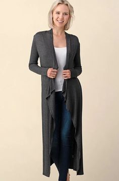 Heart Hip L/S Cardigan 30982 - Craze Fashion Stretch Knit Outerwear For Layering, Knit Stretch Outerwear For Layering, Stretch Winter Cardigan For Layering, Winter Stretch Cardigan For Layering, Versatile Stretch Knit Cardigan, Fitted Wrap Shrug For Fall, Versatile Knit Stretch Cardigan, Winter Solid Stretch Cardigan, Fitted Knit Outerwear For Fall