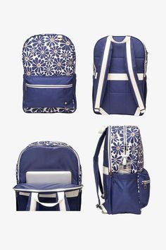 Back to school bags are here from Thread! With three internal pockets including a laptop sleeve, this aesthetic backpack is perfect as a school bag or for a weekend adventure. Cute School Bags | College Backpack | Cute Backpacks for School Blue Laptop Bag With Zipper For Daily Use, Versatile Rectangular Blue Backpack, Functional Blue Laptop Backpack, Blue Laptop Backpack For Travel, Blue Nylon Laptop Bag For Daily Use, Blue Nylon Bag With Laptop Sleeve, Daily Use Blue Nylon Laptop Bag, Daily-use Blue Nylon Laptop Bag, Modern Blue Backpack With Zipper Pocket