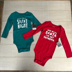 Christmas Onesies Nwt No Such Thing As Silent Night Who Needs Santa I’ve Got Grandma Cotton Christmas Bedtime Tops, Christmas Cotton Bedtime Tops, Christmas Long Sleeve Onesie For Playtime, Christmas Long Sleeve Playtime Onesie, Christmas Playtime Long Sleeve Onesie, Christmas Long-sleeve Playtime Onesie, Playful Christmas Onesie For The Holidays, Playful Christmas Onesie For Holiday, Playful Christmas Onesie