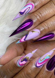 Nail Design Glitter, Sassy Nails, Stiletto Nails Designs, Nail Designs Glitter, Luxury Nails, Coffin Nails Designs, Funky Nails