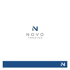 the logo for noovo tradinx is shown on a white background with blue lines