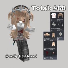 an image of a female character with headphones and hair in the game total 468