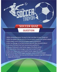 the soccer trivia quiz question is shown