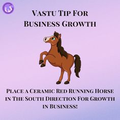 a brown horse standing on its hind legs with the words vast tip for business growth