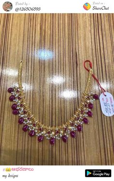 25gms Gold Necklace Designs, Ruby Necklace Designs Indian, Ruby Jewelry Necklaces Indian, Light Weight Jewelry Gold, Indian Bridal Jewelry Sets Gold, 15grams Gold Necklace Designs, Ruby Jewelry Necklaces Gold, Pusalu Jewellery, Light Weight Gold Necklace