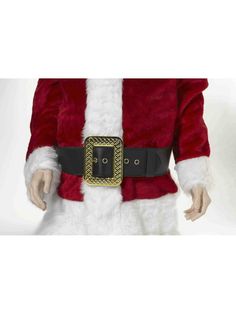 a man dressed in a santa suit and belt