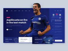 the website is designed to look like a soccer player with his mouth open and tongue out