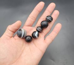 Ancient Sulimani Banded Protection Beads it found in Afghanistan Material Agate Stone Hole 2mm Round Agate Beads For Jewelry Making, Agate Gemstone Round Beads, Artisan Agate Round Beads, Agate Stone, Agate, Thailand, Gems, Stud Earrings, Wonder