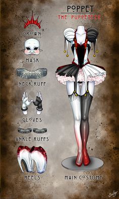 a poster with different types of costumes on it