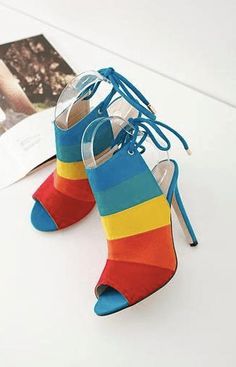 Trendy Spring Party Booties, Spring Party Ankle Strap Booties, Trendy Summer Boots With Ankle Strap, Chic Summer Party Booties, Summer Open Toe Boots With Wrapped Heel, Multicolor Slingback Heels For Summer, Spring Open Toe Fitted Booties, Trendy Open Toe Summer Boots, Summer Party Open Toe Boots