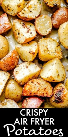 crispy air fryer potatoes are an easy side dish that is ready in less than 30 minutes