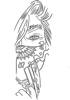 Tattoo Outline Drawing Stencil Ideas Sleeve, Tattoo Ideas Female Thigh Unique, Chicano Tattoo Stencil, Tattoo Outline Drawing Stencil Ideas, Tattoo Outline Drawing Stencil, Tattoo Homme, Half Sleeve Tattoos Drawings, Cool Tattoo Drawings