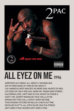 an ad for 2pac's album all eyez on me, with the caption