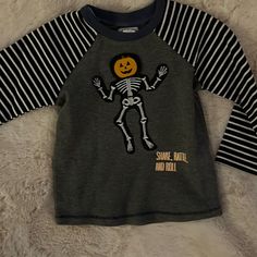 Mud Pie Toddler Boys Halloween Skeleton Shirt With Lifting Pumpkin Head. Size 12-18 Months, Nwot. Playful T-shirt For Fall Playtime, Playful T-shirt For Playtime In Fall, Cute Fall T-shirt For Playtime, Sunday Funday Shirt, Chick Shirt, Kids Mud, Turkey Shirts, Big Sister Shirt, Skeleton Shirt