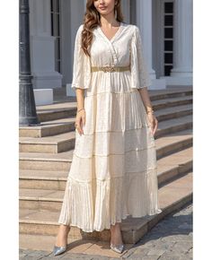 Get 10% off now! Buy elegant apricot lace vneck maxi wedding guest dress with flare sleeves at cheap price online. Free stable shipping and pro custom service since 2009. Beige V-neck Maxi Dress For Wedding, Elegant Apricot Maxi Length Dress, Elegant Apricot V-neck Dress, Cream Maxi Dress For Wedding Guest, Beige Maxi Dress For Wedding Guest, Maxi Wedding Guest Dress, High Low Prom Dresses, Purple Prom Dress, Lace Beach Wedding Dress