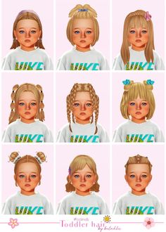 Toddler Hair Maxis Match cc sims 4 Sims Child Hair, The Sims 4 Cc Toddler Hair, Sims 4 Maxis Match Cc Patreon, Sims 4 Toddler Hair Maxis Match, Cute Sims 4 Characters, The Sims 4 Cc Hair Kids, Sims 4 Toddler Cc Maxis Match, Sims 4 Cc Hair Toddler, Sims 4 Bun