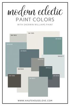 the modern eclectic paint colors with sheryln williams paint in shades of gray, blue and