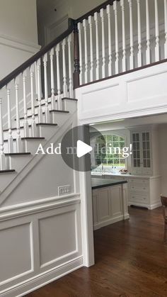 the stairs in this house are painted white