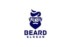 a bearded man with glasses and beard logo