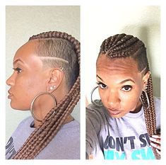 Undercut Braids Hairstyles, Undercut Braids, Growing Short Hair, Fade Haircut Women, Mohawk Hair, Braided Mohawk, Braids With Shaved Sides, Shaved Side, Hype Hair