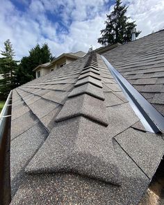 a roof that has been gutted with shingles