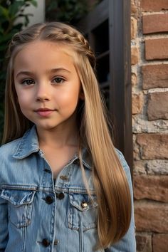 Girls Down Hairstyles, Hair Styles For 8 Year Girl, Preschool Girl Hairstyles, Girls Long Hairstyles, School Picture Hairstyles, Preschool Hair, Girls Hairdos, Amber Hair