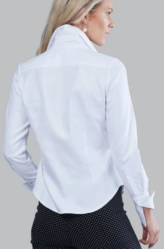 Farinaz - Custom Tailored White Dress Shirt For Professional Women – Farinaz Taghavi White Dress Shirt, White Herringbone, White Shirt Dress, Professional Women, Herringbone Pattern, Classic Shirt, High Waisted Pants, White Shirt, Dress Shirt