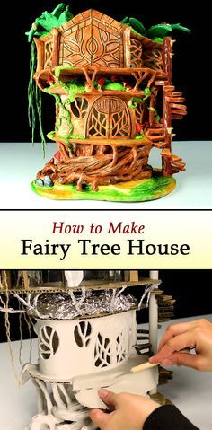 how to make a fairy tree house with paper and woodworking tools for beginners