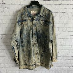 Vintage The Clothing Academy Acid Wash Distressed Denim Trucker Jacket Large Condition:  Excellent used condition This is a vintage item, therefore it may not be perfect condition Measurements: Size: Large Pit to pit: 28.5" Length: 29.5" (from back collar to bottom hem) Sold as pictured. Thanks for looking! -Measurements are approximate, please measure and check your favorite items at home to estimate fit. -Items typically ship next business day Denim Trucker Jacket, Denim Jacket Men, Trucker Jacket, Vintage Jacket, Acid Wash, Distressed Denim, Jean Jacket, Denim Button Up, Military Jacket