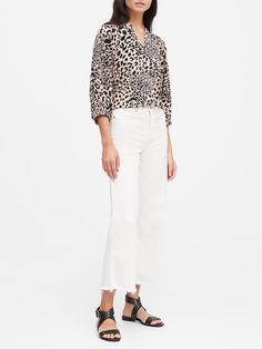 Blouson-Sleeve Popover Top | Banana Republic Blouson Sleeve, Top Banana, Fashion Ideas, Banana Republic, Split, Elastic, How To Wear