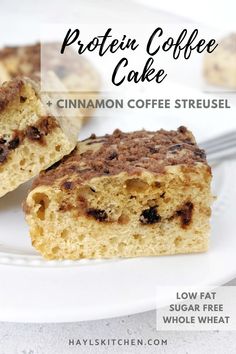 Protein Coffee Cake, Protein Powder Cake, Yogurt And Protein Powder, Healthy Coffee Cake, Homemade Protein Powder, Coffee Cake Loaf, Baking With Protein Powder, Cake With Cinnamon, Coffee Cake Recipes Easy