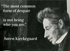 an old photo with a quote from the famous writer soren kierkeguardd