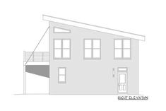 a drawing of a two story house