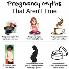 pregnant women's health info sheet with the words, pregnant moms that aren't true