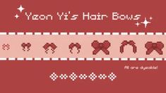 an old school video game screen with the words, yes it's hair bows