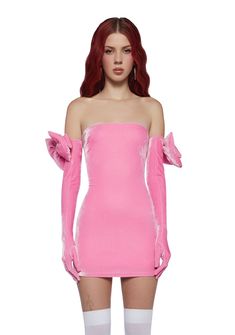 cuz you’re the perfect kind of woman. This mini dress has a stretchy velour construction, back zip closure, and matching gloves with a bow trim. 50 Blouse Designs, Cage Skirt, Dress And Gloves, Rags To Riches, Cute Maxi Dress, Hoop Skirt, Sugar Thrillz, Clothing Cute, Pink Doll