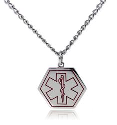 PRICES MAY VARY. Clear Identification: Features a red medical symbol and "PACEMAKER" engraving for immediate recognition in emergencies. Adjustable Comfort: Equipped with a 26" chain featuring a lobster clasp and pilot rings for easy length adjustment. Unisex Design: A 1-inch wide hexagonal pendant that suits both men and women, crafted for comfort and a stylish drape. Durable and Stylish: Made from high-quality stainless steel, ensuring longevity and elegance in everyday wear. Peace of Mind: Is Mens Necklace Fashion, Mens Accessories Necklace, Medical Alert Necklace, Mens Beaded Necklaces, Necklace For Girlfriend, Medical Alert, Mens Jewelry Necklace, Elegant Pendant, Stainless Steel Pendant