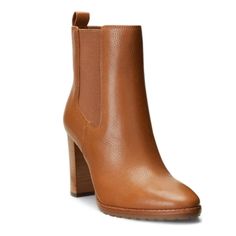 Lauren Ralph Lauren Mylah Leather Boots New New Without Box Lauren By Ralph Lauren Pairs The Comfort Of Stretch With Smart Lines And A Dressy Boost In The Versatile Mylah Boots. 3" Heel Almond-Toe Pull-On Dress Booties With Side Gore Logo Hardware Detail Padded Insole For Added Comfort Whole, Dyed Genuine Calf Hair Fur Origin: Australia Leather/Elastane/Polyester Or Genuine Calf Hair/Elastane/Polyester Uppers; Cotton/Polyurethane/Leather Lining; Rubber Sole B-102 Dress Booties, Lauren Brown, Ralph Lauren Shoes, Lauren By Ralph Lauren, Calf Hair, New New, Shoes Heels Boots, Lauren Ralph Lauren, Shoes Women Heels