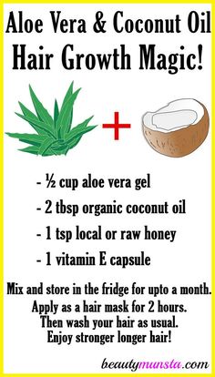 Aloe Vera And Coconut Oil, Coconut Oil For Hair, Hair Growth Home Remedies, Coconut Oil Hair Growth, Magical Hair, Vitamin E Capsules, Oil For Hair Growth, Hair Oils